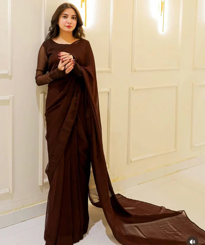Noor-E-Jahan Chiffon Saree