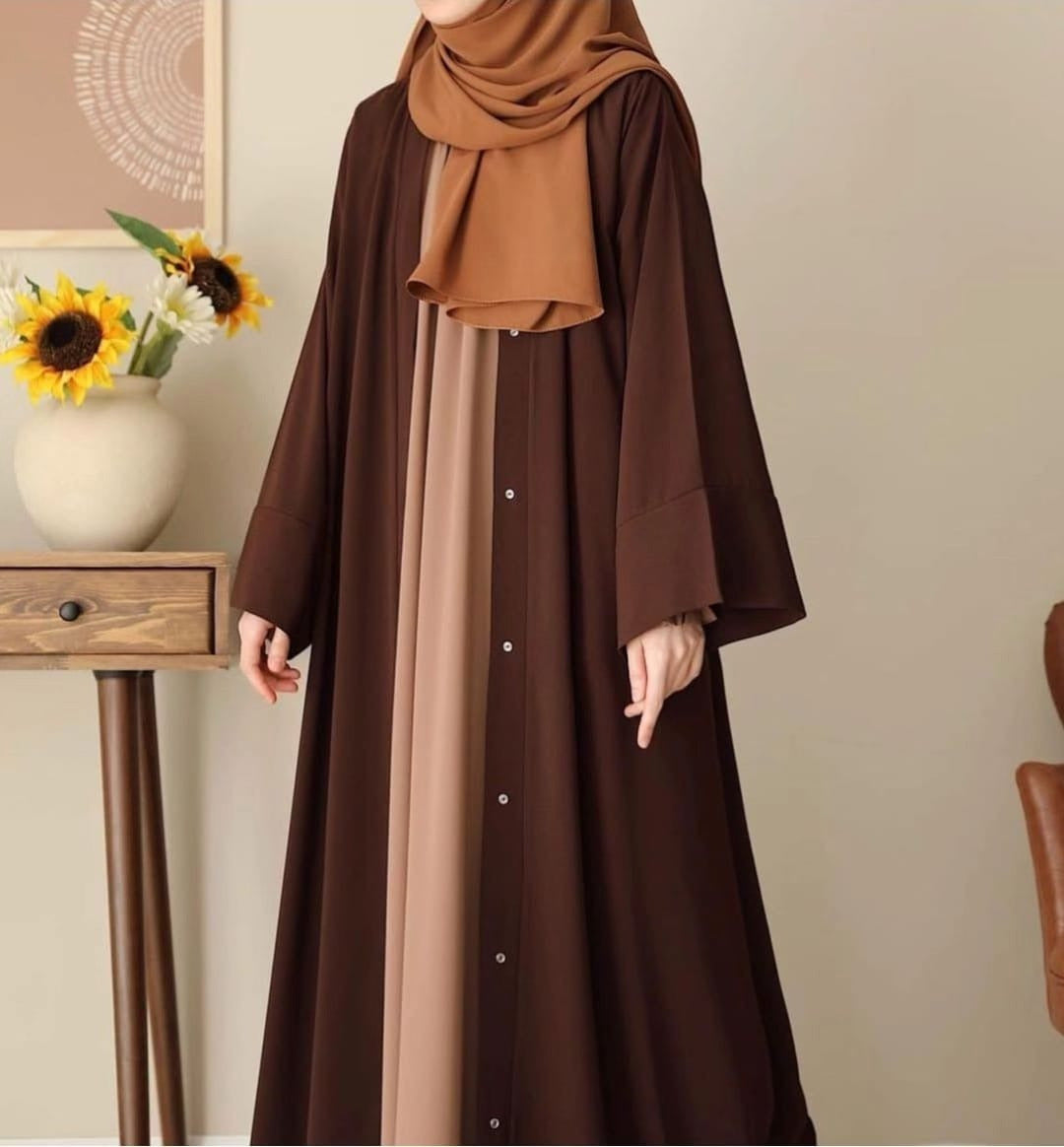 Chocolaty Gown Abaya With Stoller