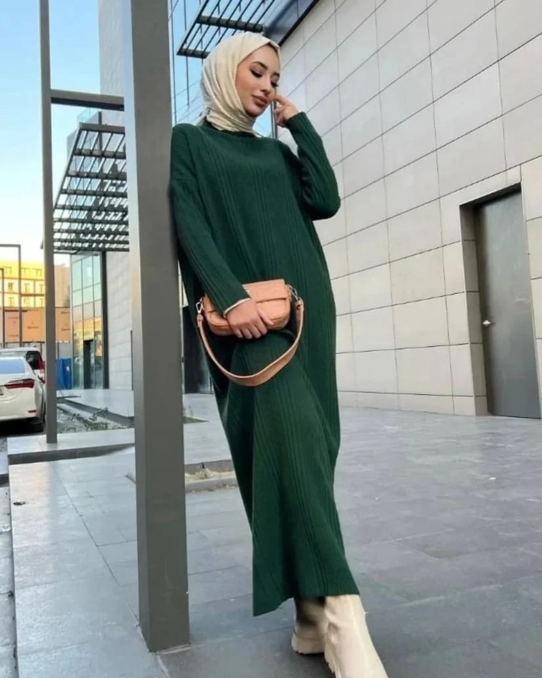 Zip long Bodycone Dress