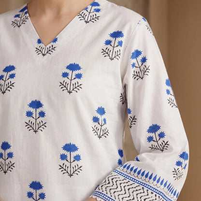 Blue Berry Printed Cord-set 2 Piece
