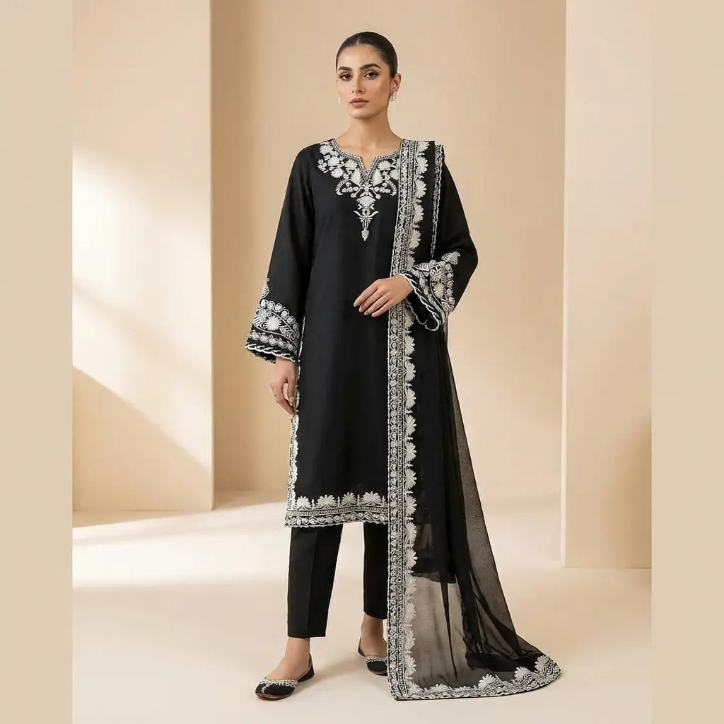 Gulnaar Embroidery 3 Peice