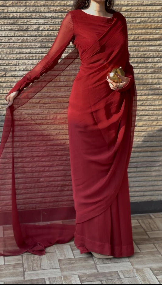 Noor-E-Jahan Chiffon Saree