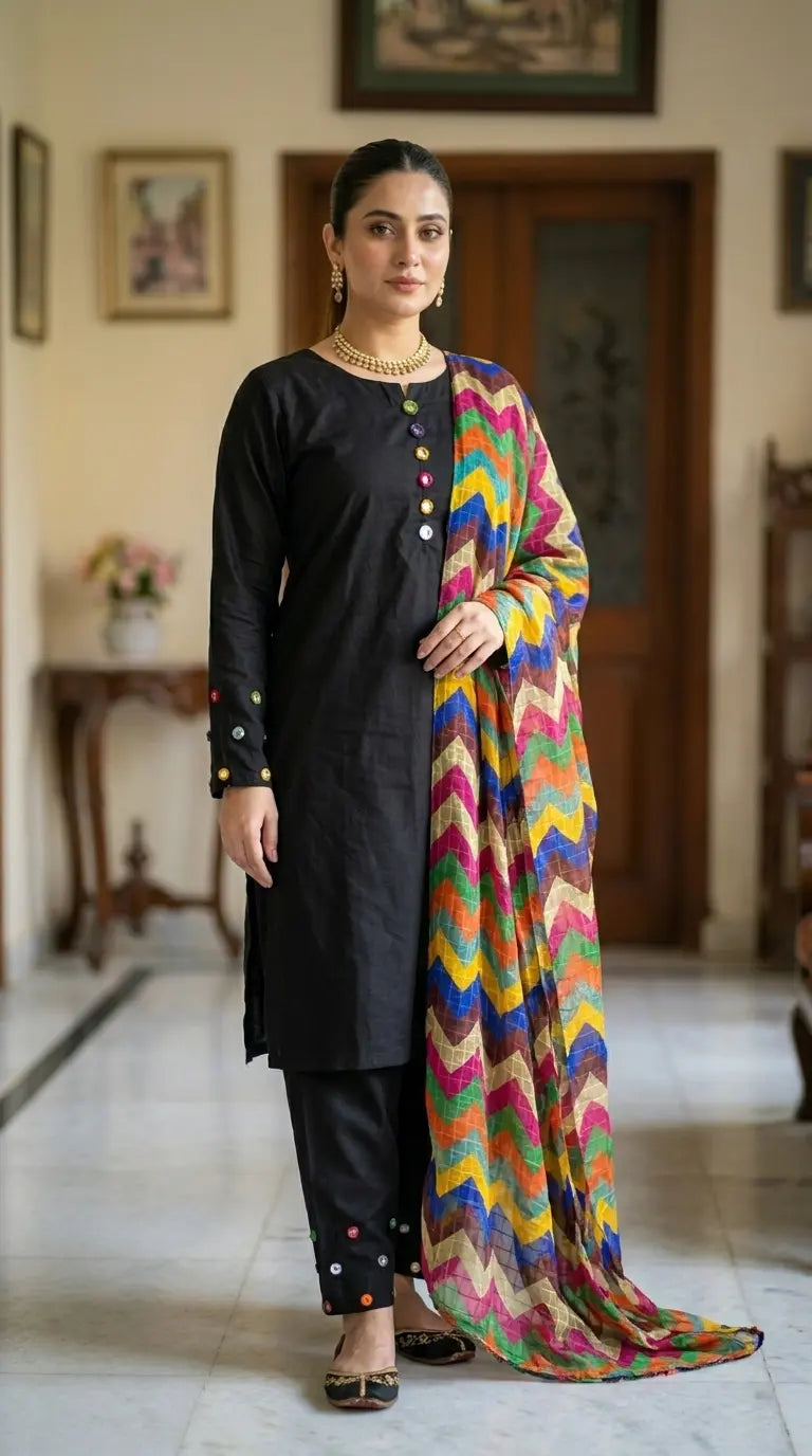 Trending Multi Mirror Cotton 3 Pcs