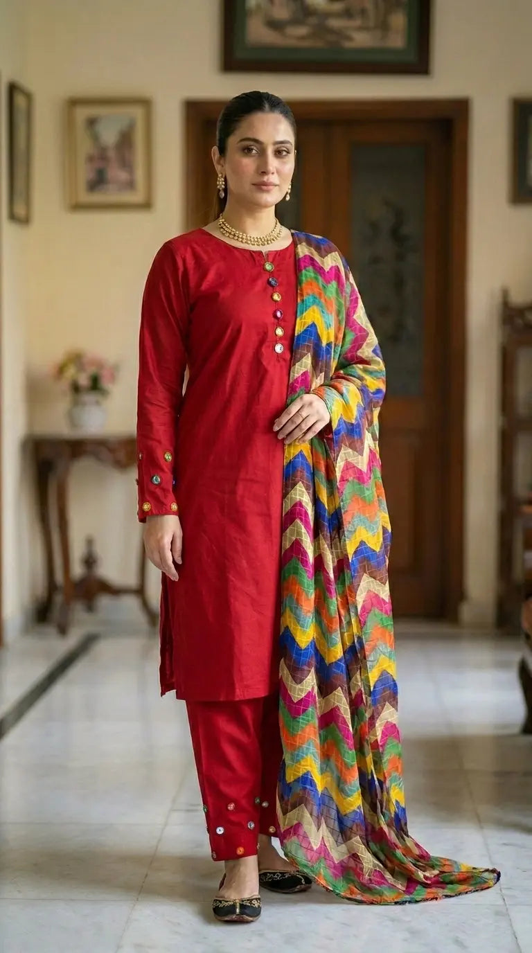 Trending Multi Mirror Cotton 3 Pcs