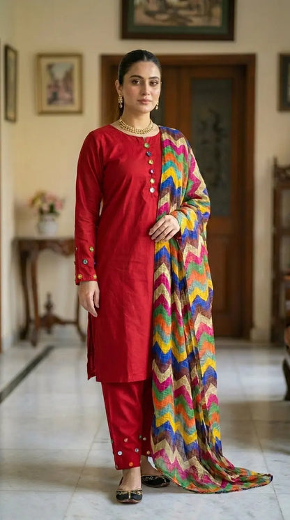 Trending Multi Mirror Cotton 3 Pcs