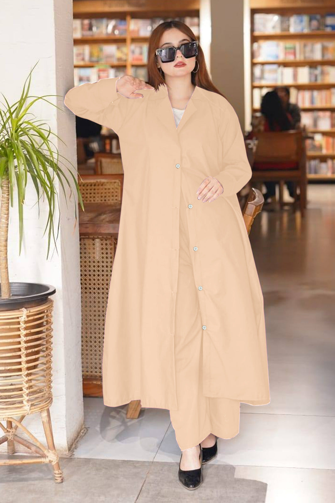 Long Coat With Pent Style Trouser