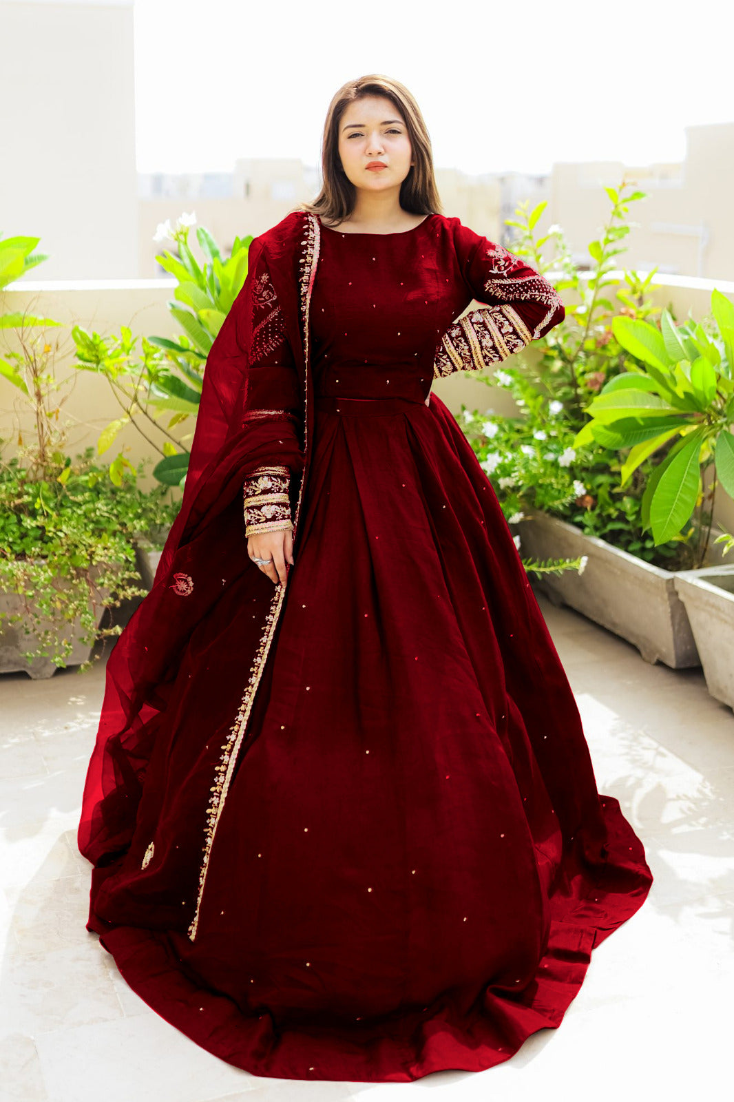 Shirt Skirt And Dupatta 3 Pcs