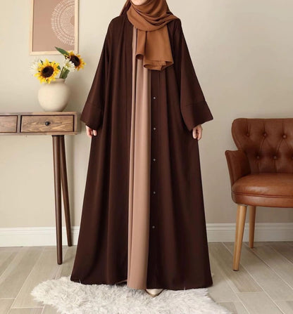 Chocolaty Gown Abaya With Stoller