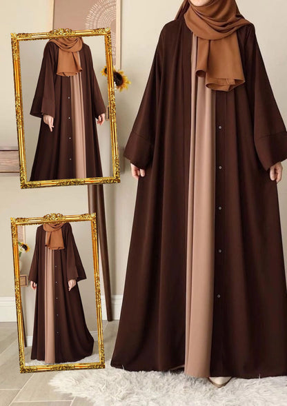 Chocolaty Gown Abaya With Stoller
