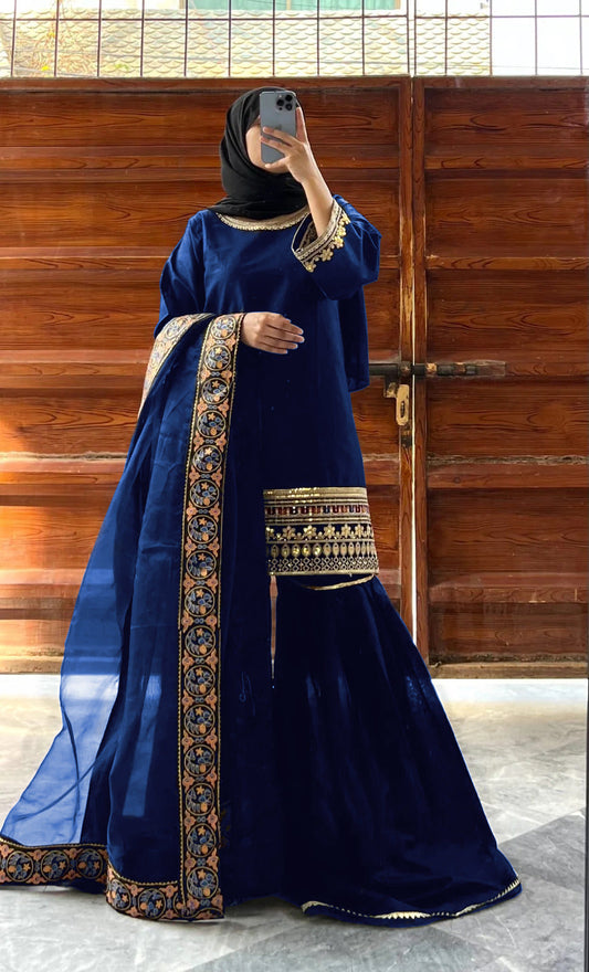Andaaz Embroidered Sharara Set 3 Peice