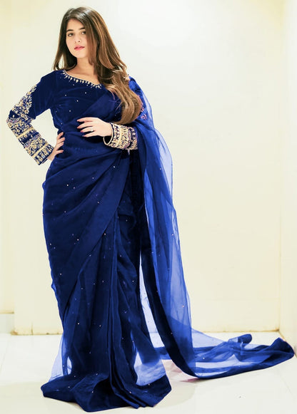 Safina Chiffon Embroidered Saree