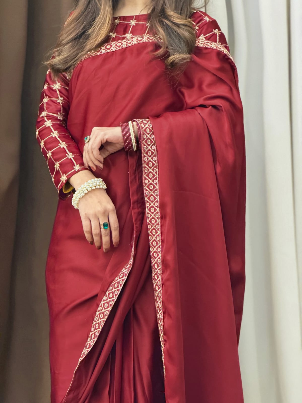 Afshee Heavy Embroidered Saree