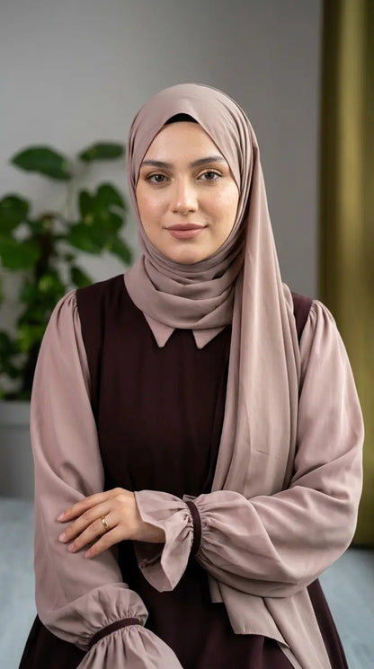 Collar Abaya with Belt and Stroller
