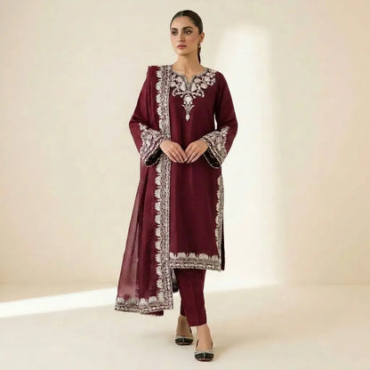 Gulnaar Embroidery 3 Peice